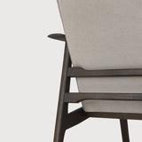 Aspekt lounge chair - varnished teak - dark brown - Warm Ash Eco fabric White Cliff Studio Lounge Chair