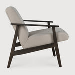 Aspekt lounge chair - varnished teak - dark brown - Warm Ash Eco fabric White Cliff Studio Lounge Chair