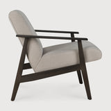 Aspekt lounge chair - varnished teak - dark brown - Warm Ash Eco fabric White Cliff Studio Lounge Chair