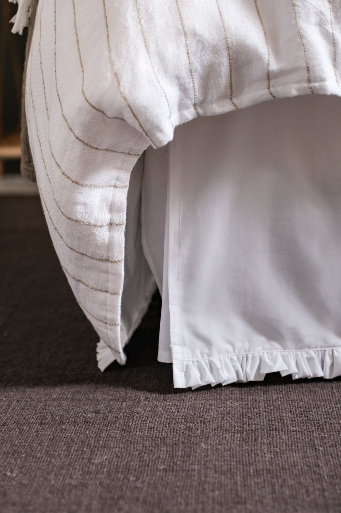 Audrey Cotton Percale Bedskirt White Cliff Studio Bedskirt