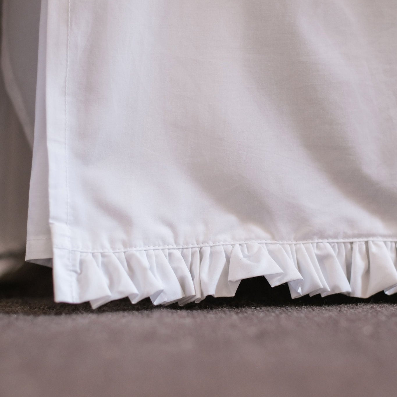 Audrey Cotton Percale Bedskirt White Cliff Studio Bedskirt