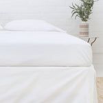 Audrey Cotton Percale Bedskirt White Cliff Studio Bedskirt