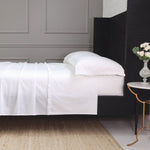 Audrey Ruffle Cotton Percale Sheet Set - White White Cliff Studio Sheet Sets