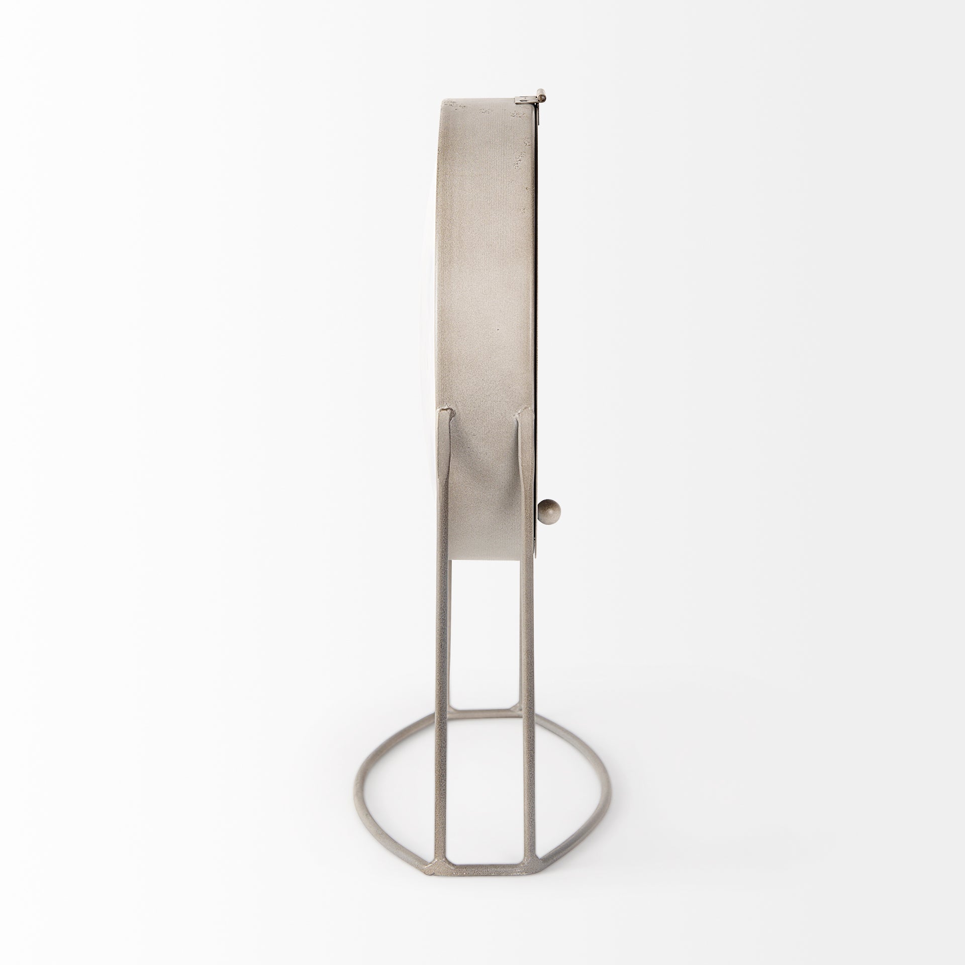 Aurora Gray Metal Modern Table Clock