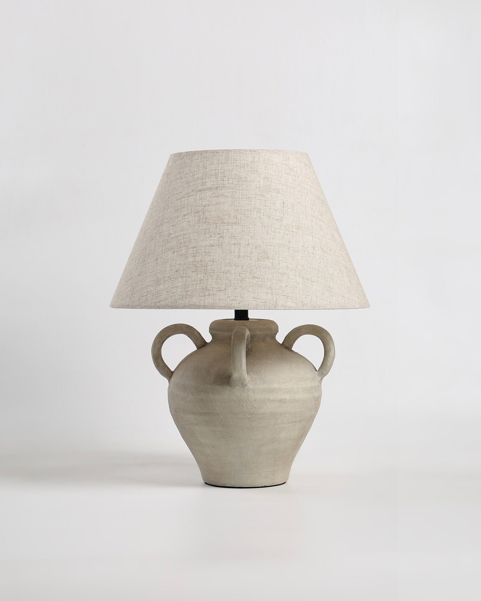 Ava Table Lamp - Cream Vase Design 17.7" Modern Lighting