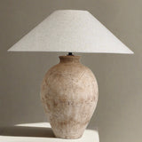 Avianna Table Lamp - Textured Tan Ceramic Base 27.5" Modern
