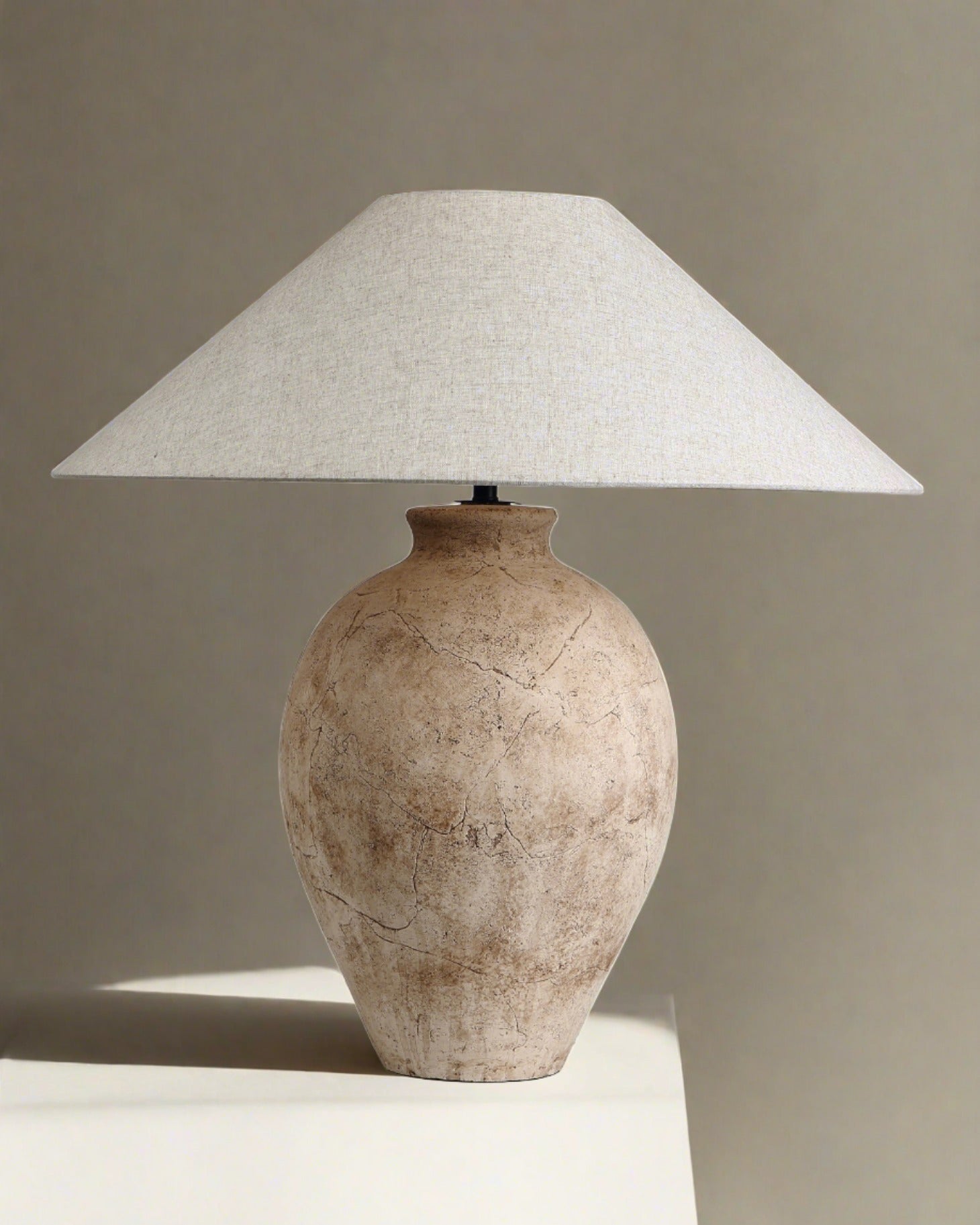 Avianna Table Lamp - Textured Tan Ceramic Base 27.5" Modern