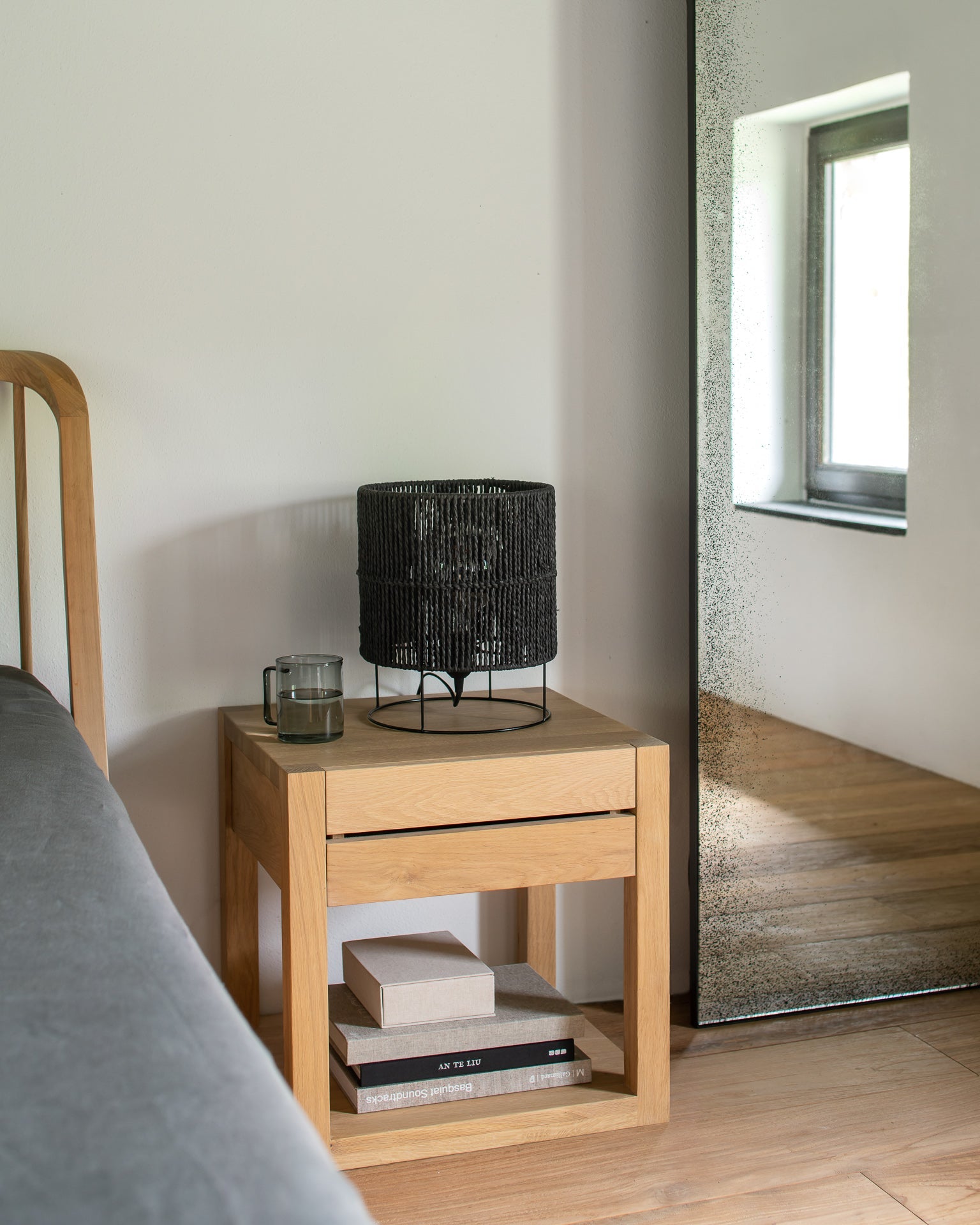 Azur bedside table - oak - 1 drawer White Cliff Studio Nightstand