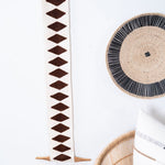 Balance Bogolan Totem in White with Brown Diamonds