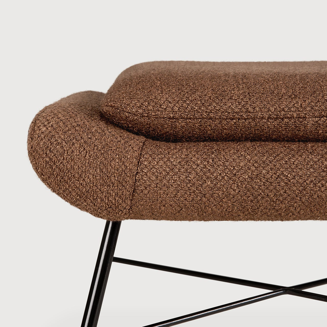 Barrow footstool - Copper fabric White Cliff Studio Ottoman