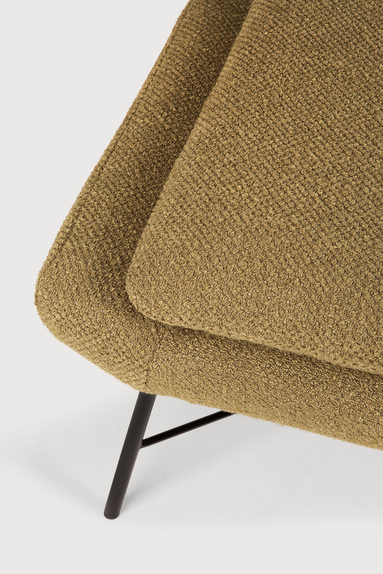 Barrow footstool - Ginger fabric White Cliff Studio Ottoman