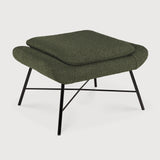 Barrow footstool - Pine Green fabric White Cliff Studio Ottoman