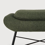 Barrow footstool - Pine Green fabric White Cliff Studio Ottoman