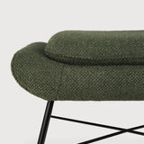 Barrow footstool - Pine Green fabric White Cliff Studio Ottoman