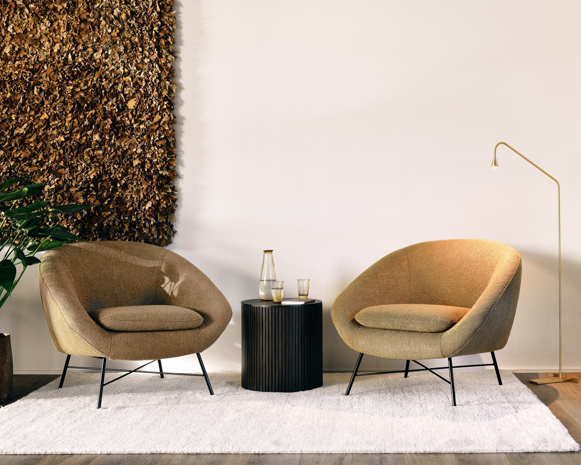 Barrow lounge chair - Ginger fabric White Cliff Studio Lounge Chair