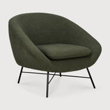 Barrow lounge chair - Pine Green fabric White Cliff Studio Lounge Chair