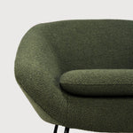Barrow lounge chair - Pine Green fabric White Cliff Studio Lounge Chair