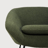 Barrow lounge chair - Pine Green fabric White Cliff Studio Lounge Chair