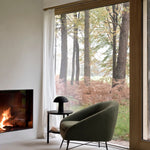 Barrow lounge chair - Pine Green fabric White Cliff Studio Lounge Chair