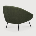 Barrow lounge chair - Pine Green fabric White Cliff Studio Lounge Chair