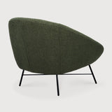 Barrow lounge chair - Pine Green fabric White Cliff Studio Lounge Chair