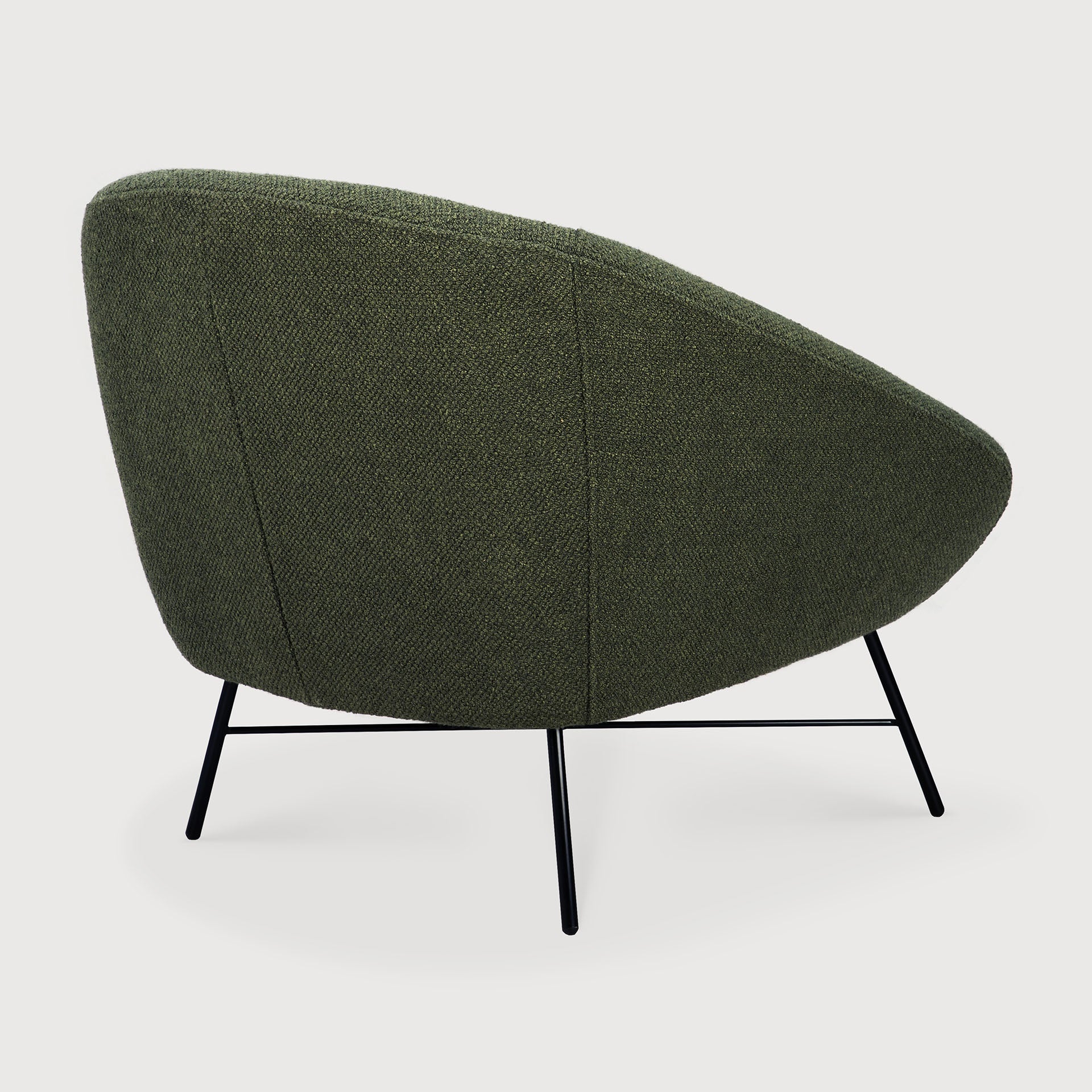 Barrow lounge chair - Pine Green fabric White Cliff Studio Lounge Chair