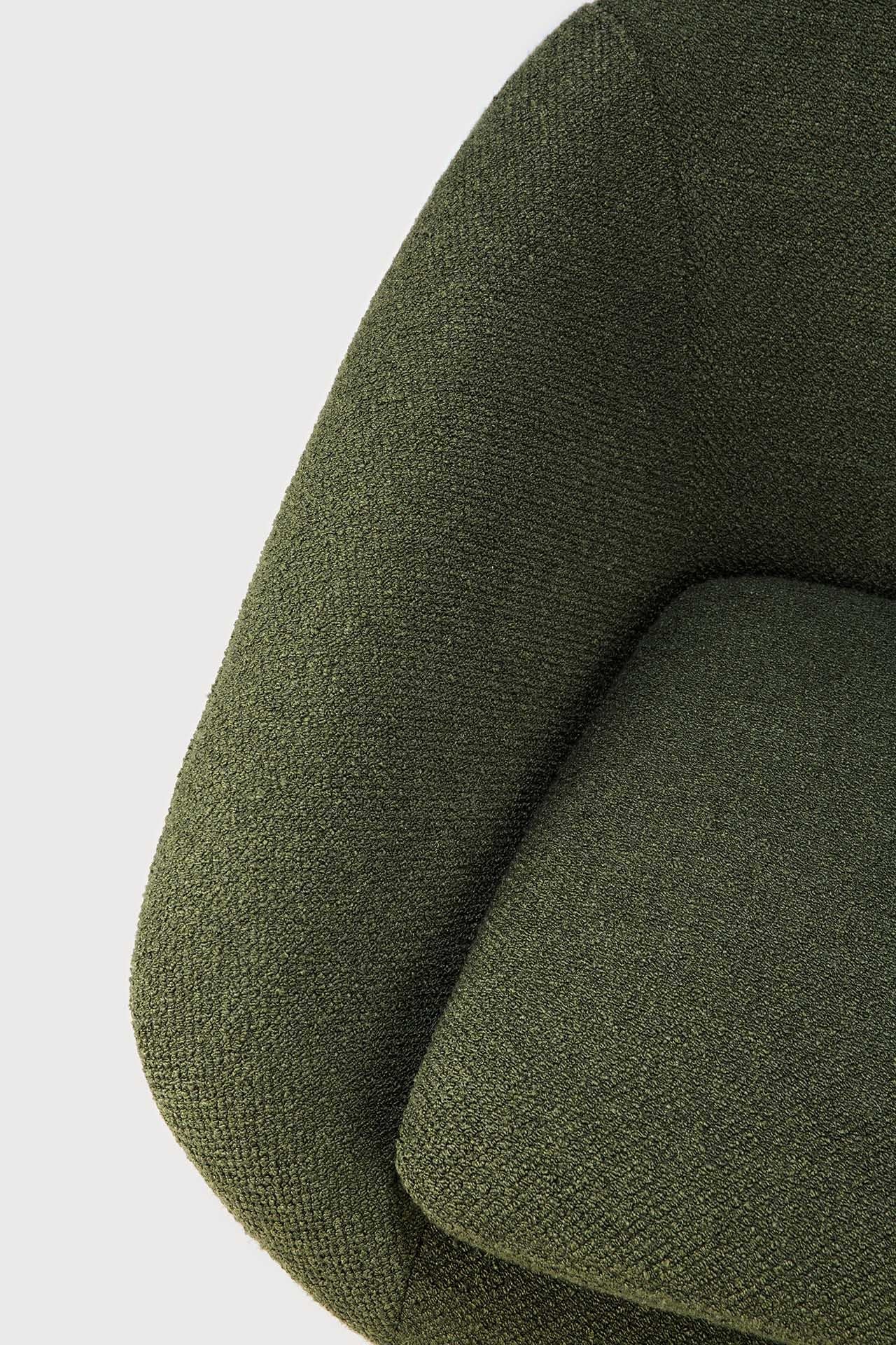 Barrow lounge chair - Pine Green fabric White Cliff Studio Lounge Chair
