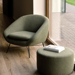 Barrow lounge chair - Pine Green fabric White Cliff Studio Lounge Chair