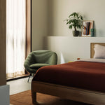 Barrow lounge chair - Pine Green fabric White Cliff Studio Lounge Chair