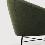 Barrow lounge chair - Pine Green fabric White Cliff Studio Lounge Chair