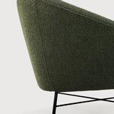 Barrow lounge chair - Pine Green fabric White Cliff Studio Lounge Chair