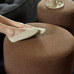 Barrow pouf - Copper fabric White Cliff Studio Ottoman
