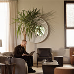 Barrow pouf - Copper fabric White Cliff Studio Ottoman