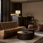 Barrow pouf - Copper fabric White Cliff Studio Ottoman