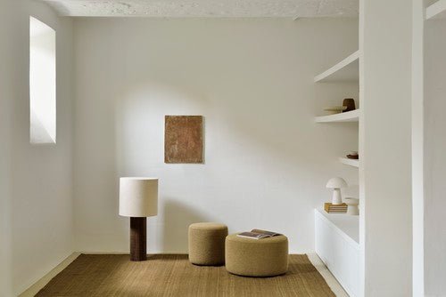 Barrow pouf - Ginger fabric White Cliff Studio Ottoman