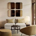 Barrow pouf - Ginger fabric White Cliff Studio Ottoman