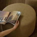 Barrow pouf - Ginger fabric White Cliff Studio Ottoman