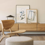 Barrow pouf - Off White fabric White Cliff Studio Ottoman