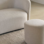 Barrow pouf - Off White fabric White Cliff Studio Ottoman