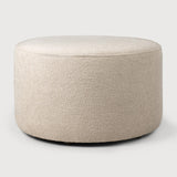 Barrow pouf - Off White fabric White Cliff Studio Ottoman