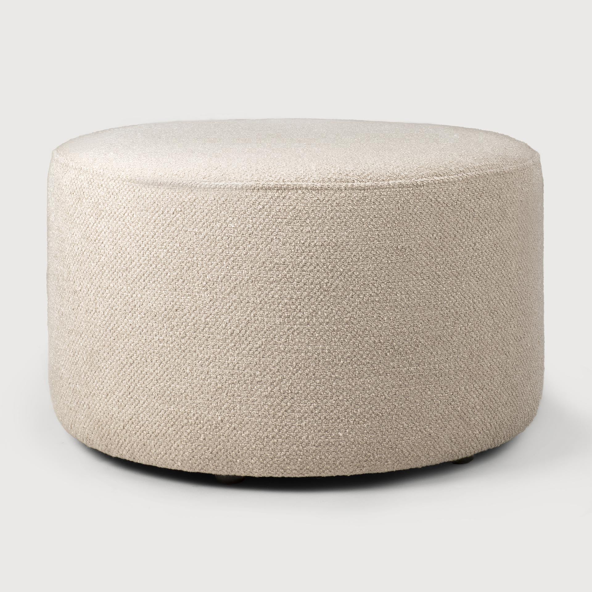 Barrow pouf - Off White fabric White Cliff Studio Ottoman
