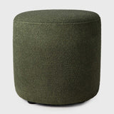 Barrow pouf - Pine Green fabric White Cliff Studio Ottoman
