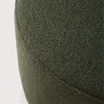 Barrow pouf - Pine Green fabric White Cliff Studio Ottoman