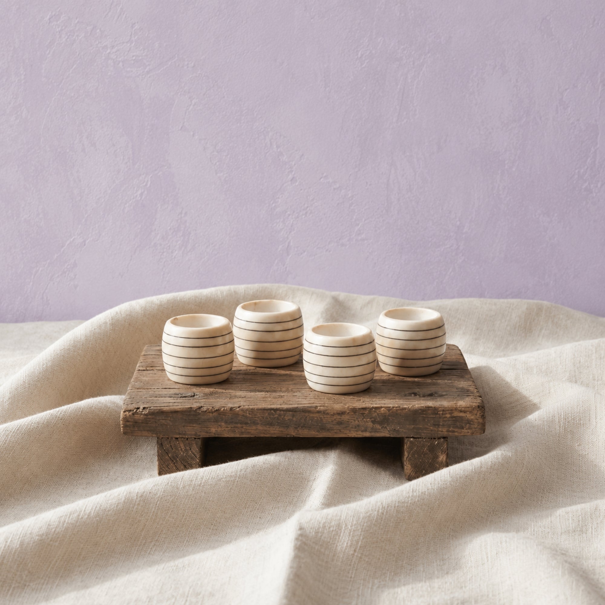 Baya Napkin Rings, Set of 4 White Cliff Studio Linens and Accessories