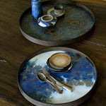 Beads tray - varnished wood - Seaside - round - L White Cliff Studio Trays