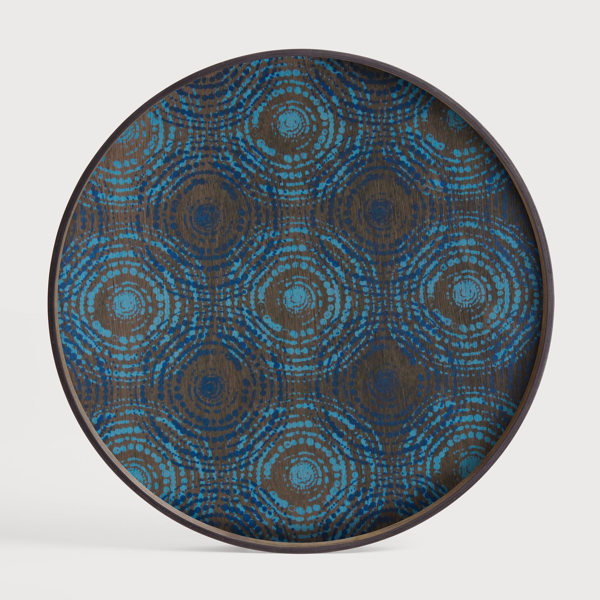 Beads tray - varnished wood - Seaside - round - L White Cliff Studio Trays