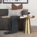 Becky Brown Linen Square Decorative Pillow Cover