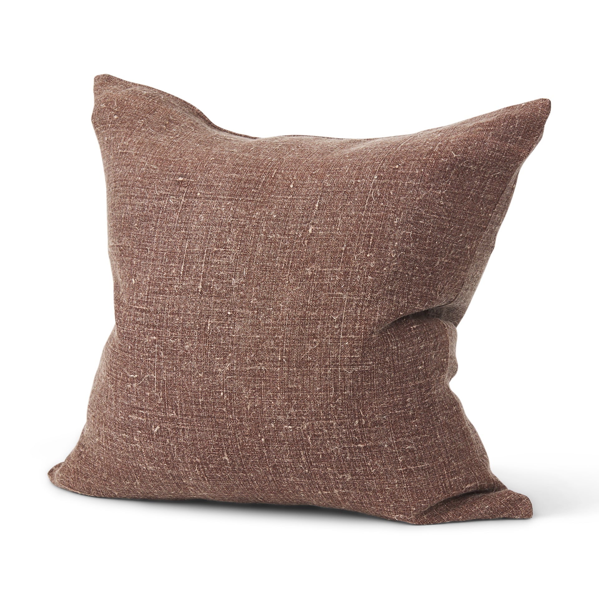 Becky Brown Linen Square Decorative Pillow Cover