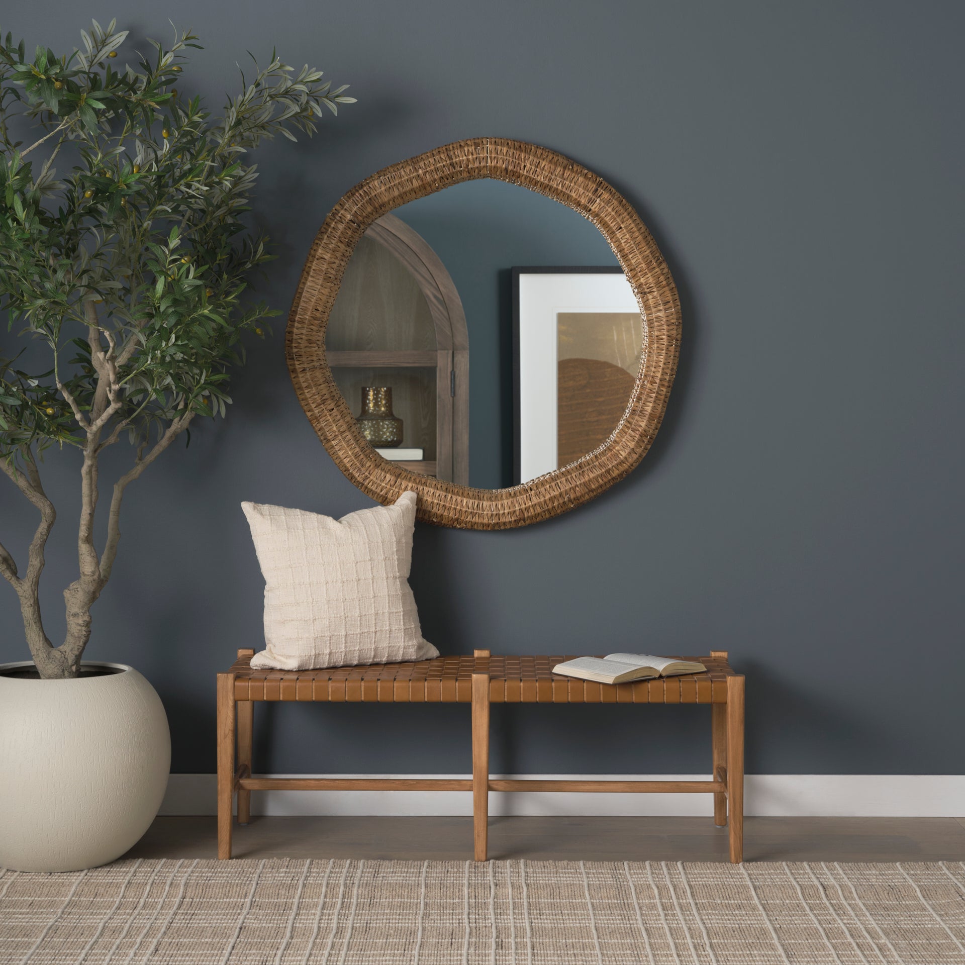 Bertha Woven Mirror Large