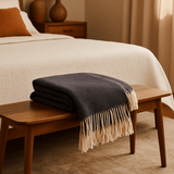 Billie Throw White Cliff Studio Throw Blankets